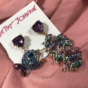 Betsey Johnson fish earrings
